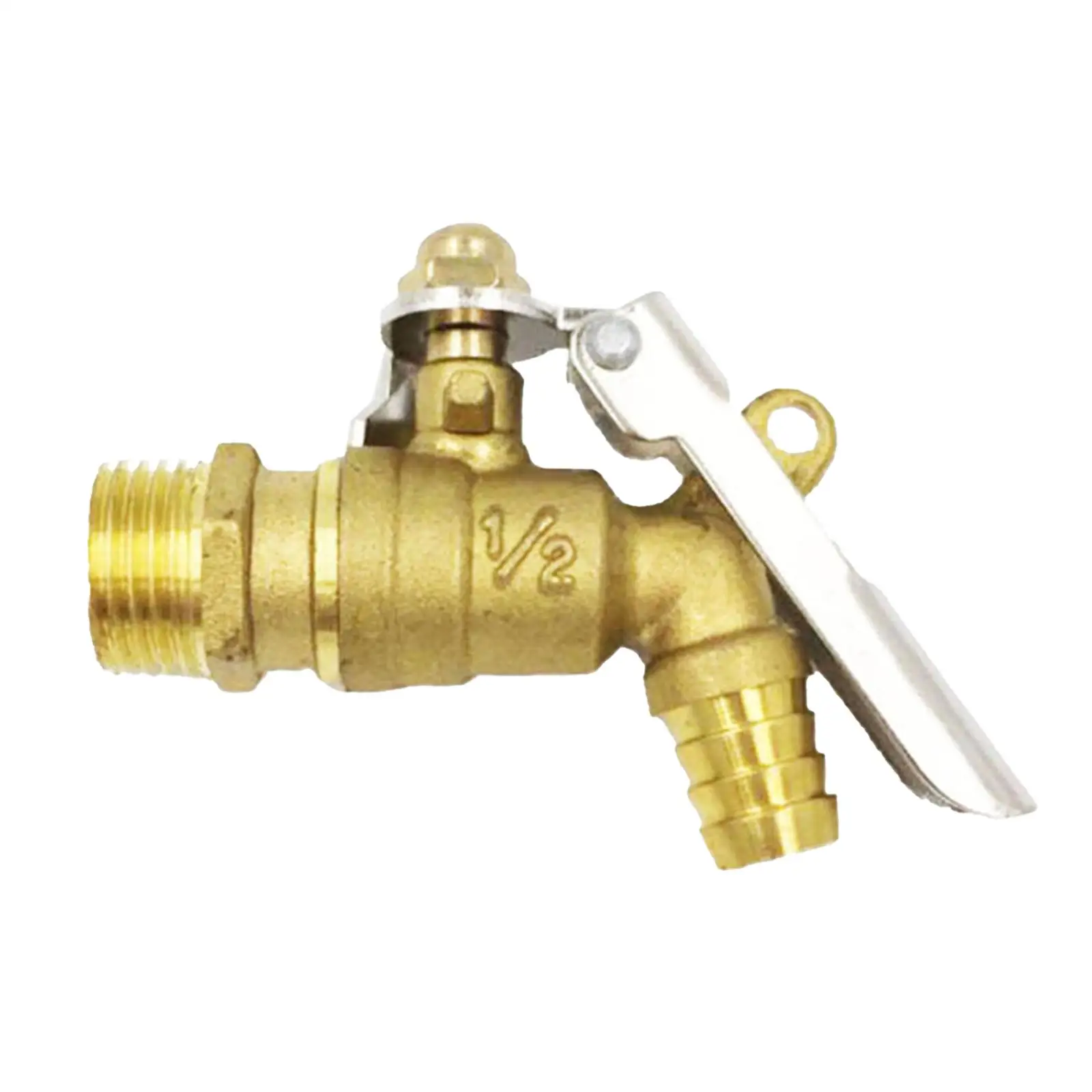 1/2 inch Lockable Brass Faucet Replacement Outdoor Brass Faucet Outdoor Water Tap for Workshop Garage Public Places Garden Home