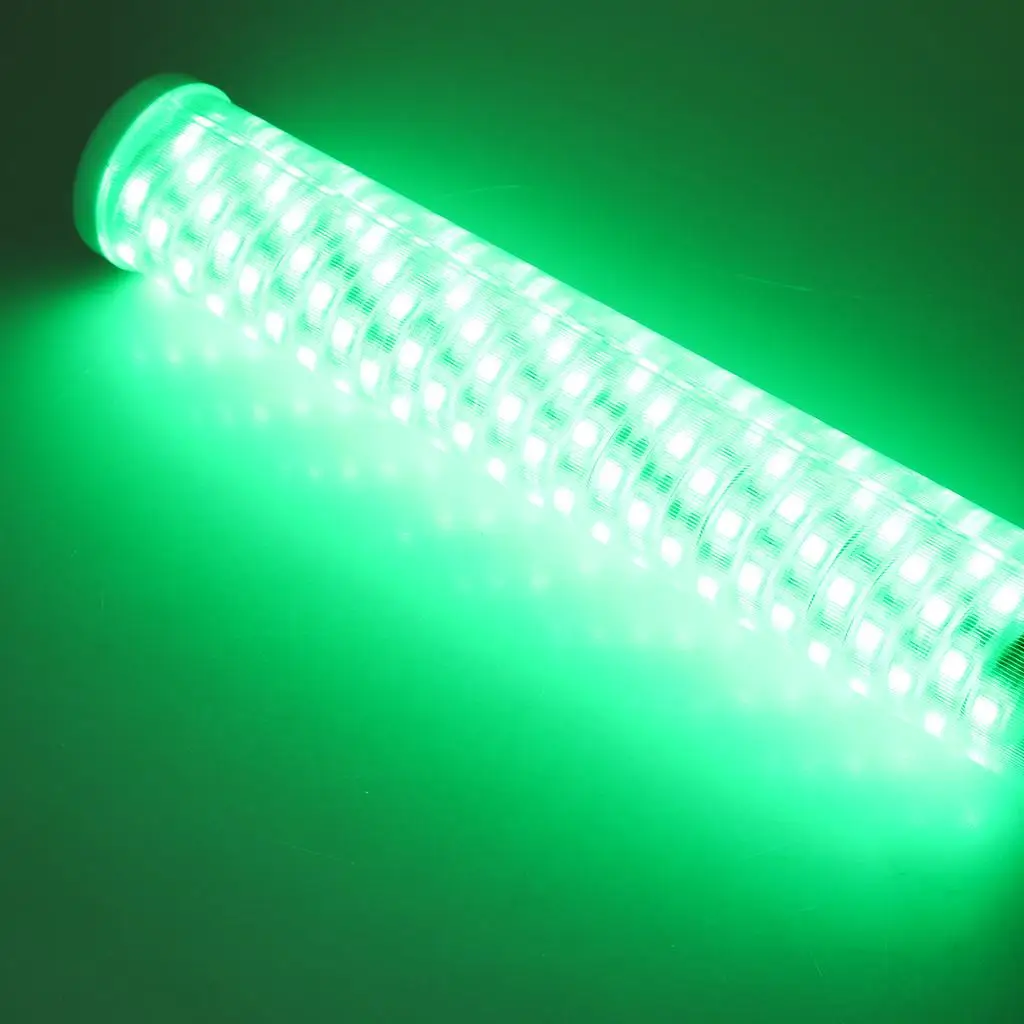 Underwater Fishing Light LED Green Night Boat Attract Fish 360° Lighting