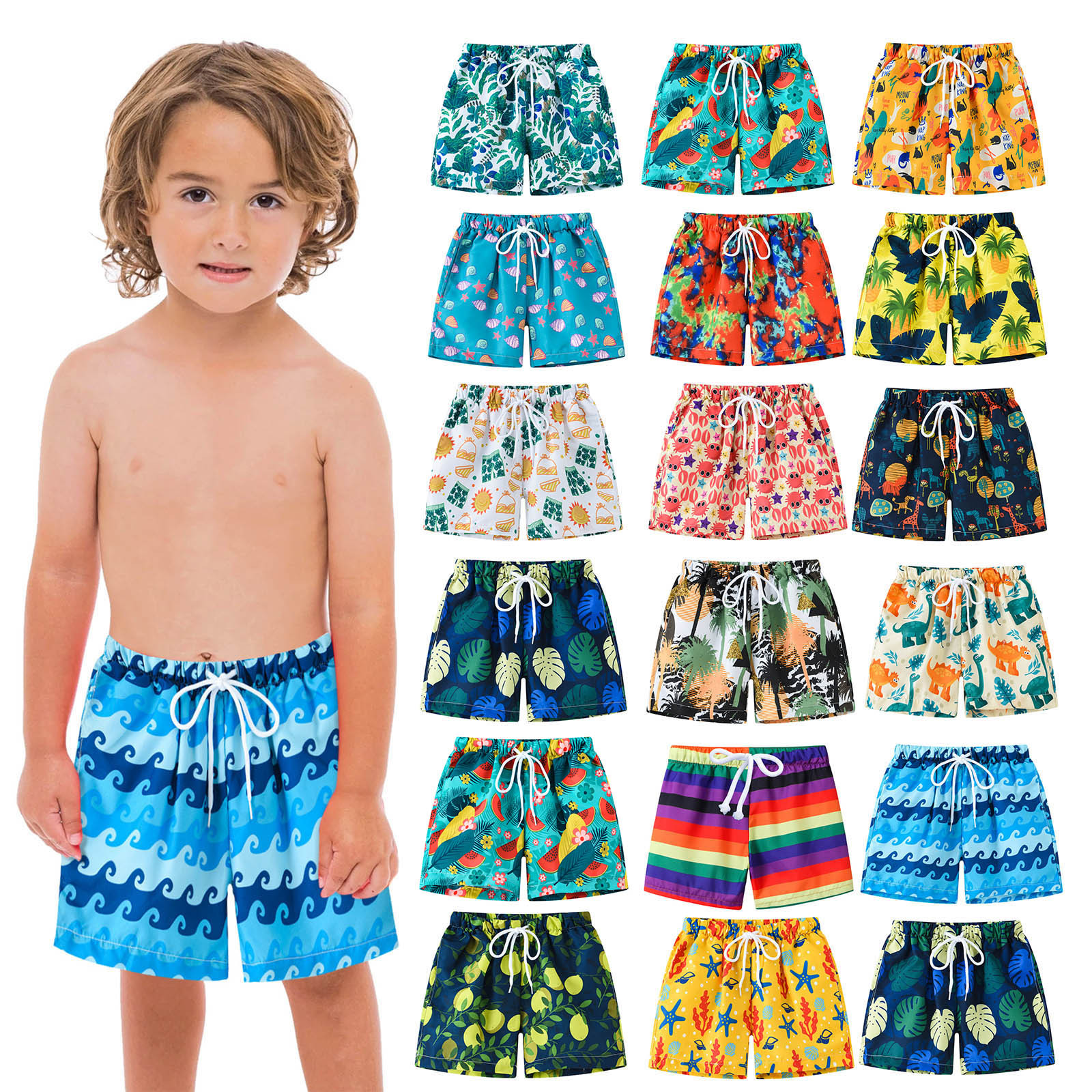Baby Boy Trunk Swimming Cartoon Ocean Cartoon Style Pants Shorts