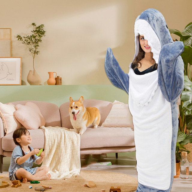 Shark Blanket Hoodie Upgrade Wearable cobija de tiburon Onesie