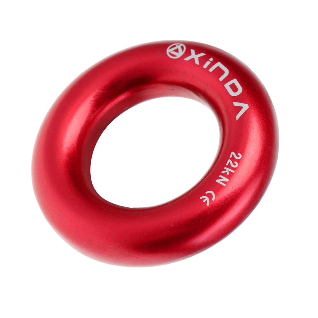  Rappel Ring for Rock Climbing - Aluminum Rappel Device Rappel Ring Connector for Rigging Belaying Equipment, Friction Saver