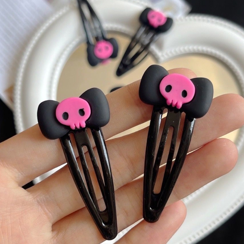 Schädel Haarnadel Schleifen Haars pangen Haarnadel Schädel Bobby Pin Schleifen Haars pange Bögen Haarnadel jk Haars pange jk Haarschmuck – Detail 1