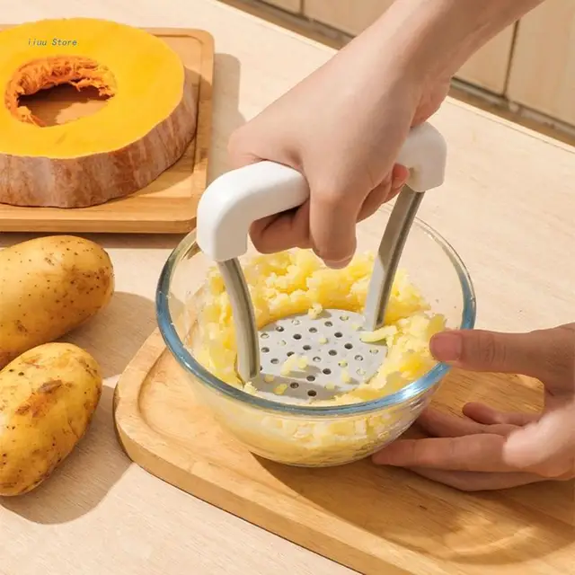 Pisa Papa Manual Potato Masher Heat Resistant Plastic Handheld Masher  Kitchen Tool Easy To Use, 21