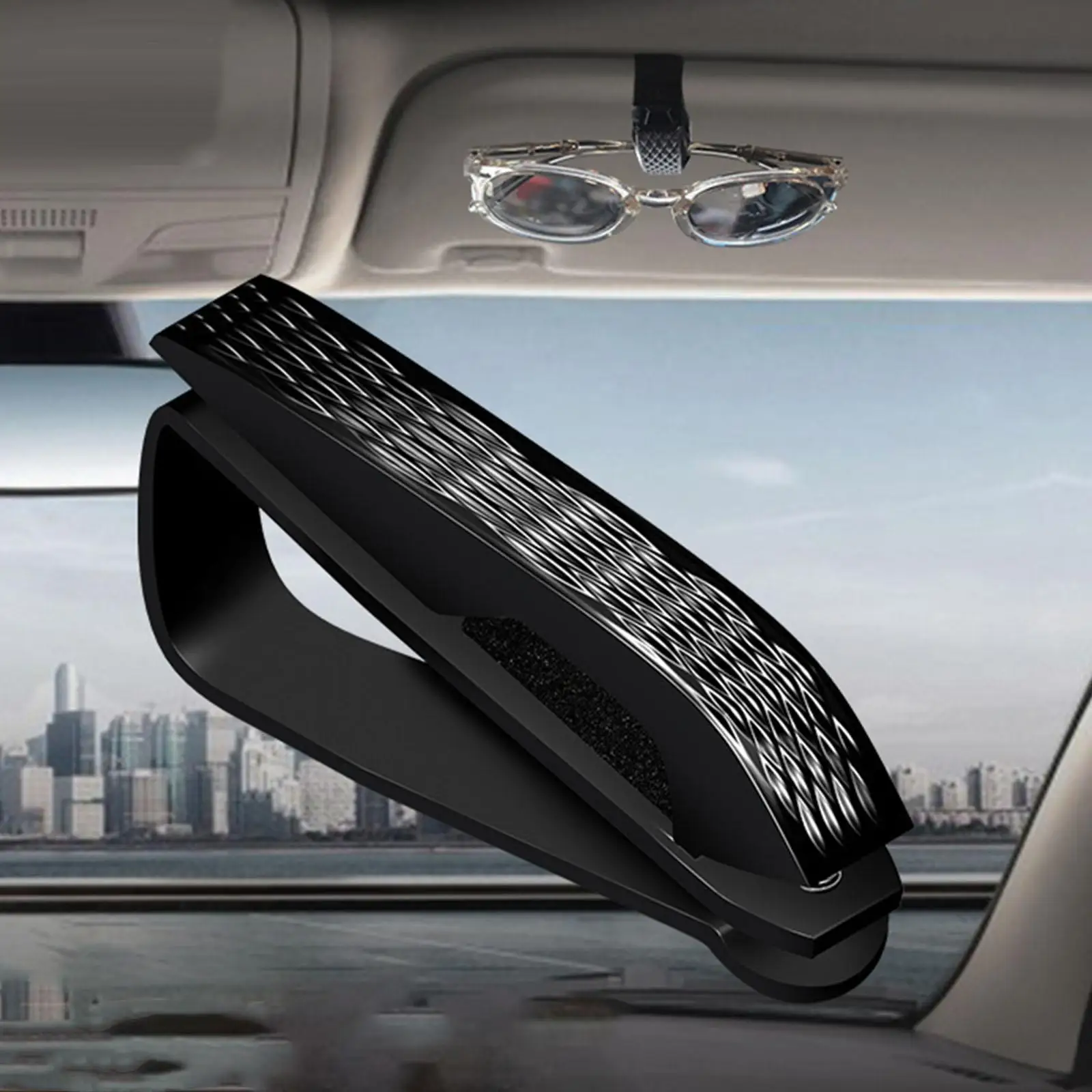 Universal Sun Visor Glasses Holder Eyeglasses Ticket Auto Portable Fastener Clip Holder Hanger Mount Interior Parts Car Styling