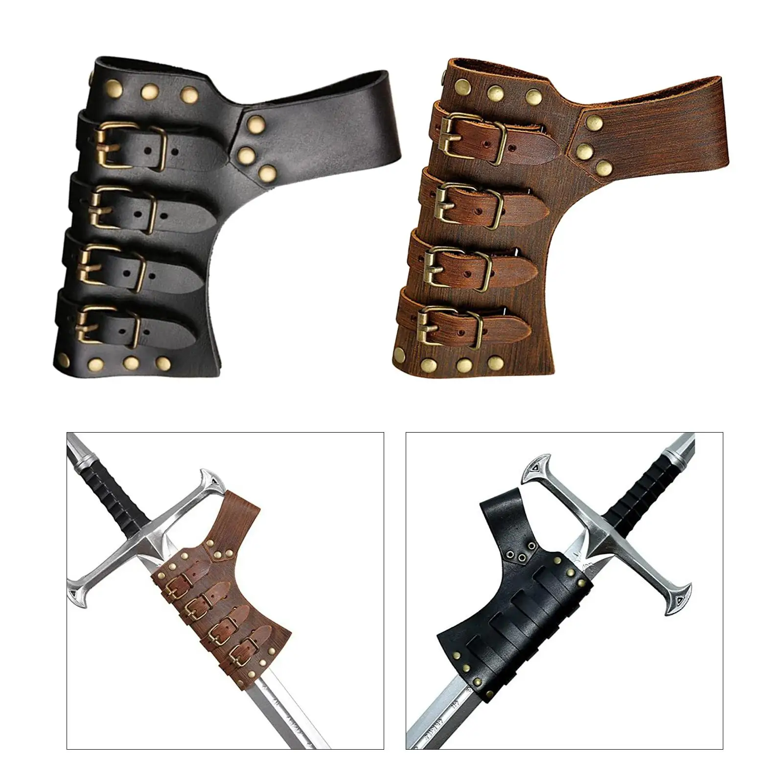 Vintage Style Belt Waist Sheath Cutlass Costume Accessories Medieval Scabbard Holster for Cosplay Party Performance Stage Pirate