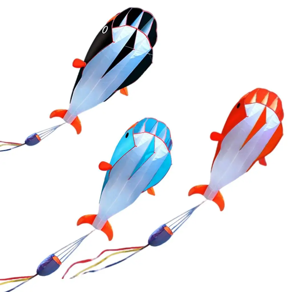 3D Software Dolphin Kite Family Outdoor Sports Flying Creative Dolphin Outdoor Gift Kite Line Kids Toy