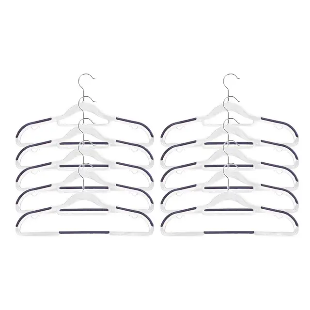 Non-slip Traceless Plastic Clothes Hangers - Thin Clothes Drying Racks For  Effortless Organization - Temu