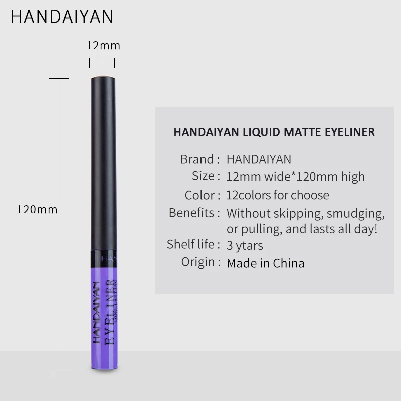 Best of 12 Colors Colorful Liquid Eyeliner Pen Waterproof Long-Lasting Big Eyes Makeup Smooth Quick-drying Women Cosmetics Beauty Tools Reviews & Tips - Image 6