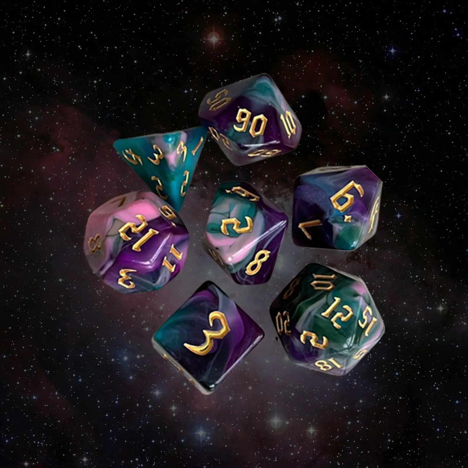 7 Pieces Polyhedral Dice Color Role Playing Dice for RPG