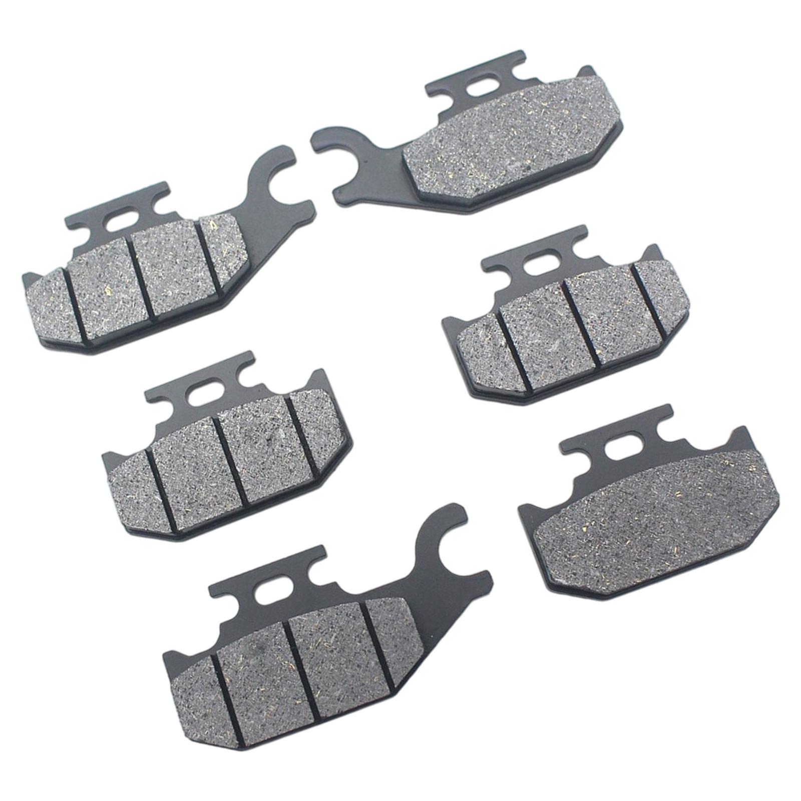 3 Pair Motorcycle Brake Pads for Can AM Brp 500 4 X 4 Efi for Outlander
