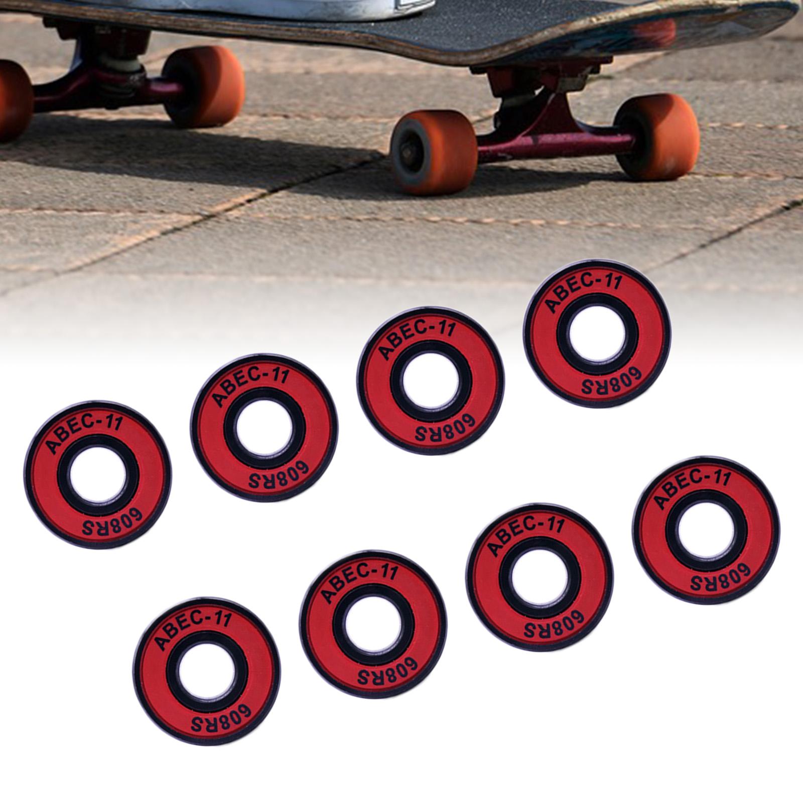 8x ABEC-11 608 RS Inline Roller Skate Wheel Bearing Anti-rust Skateboard Wheel Bearing Sealed Shaft