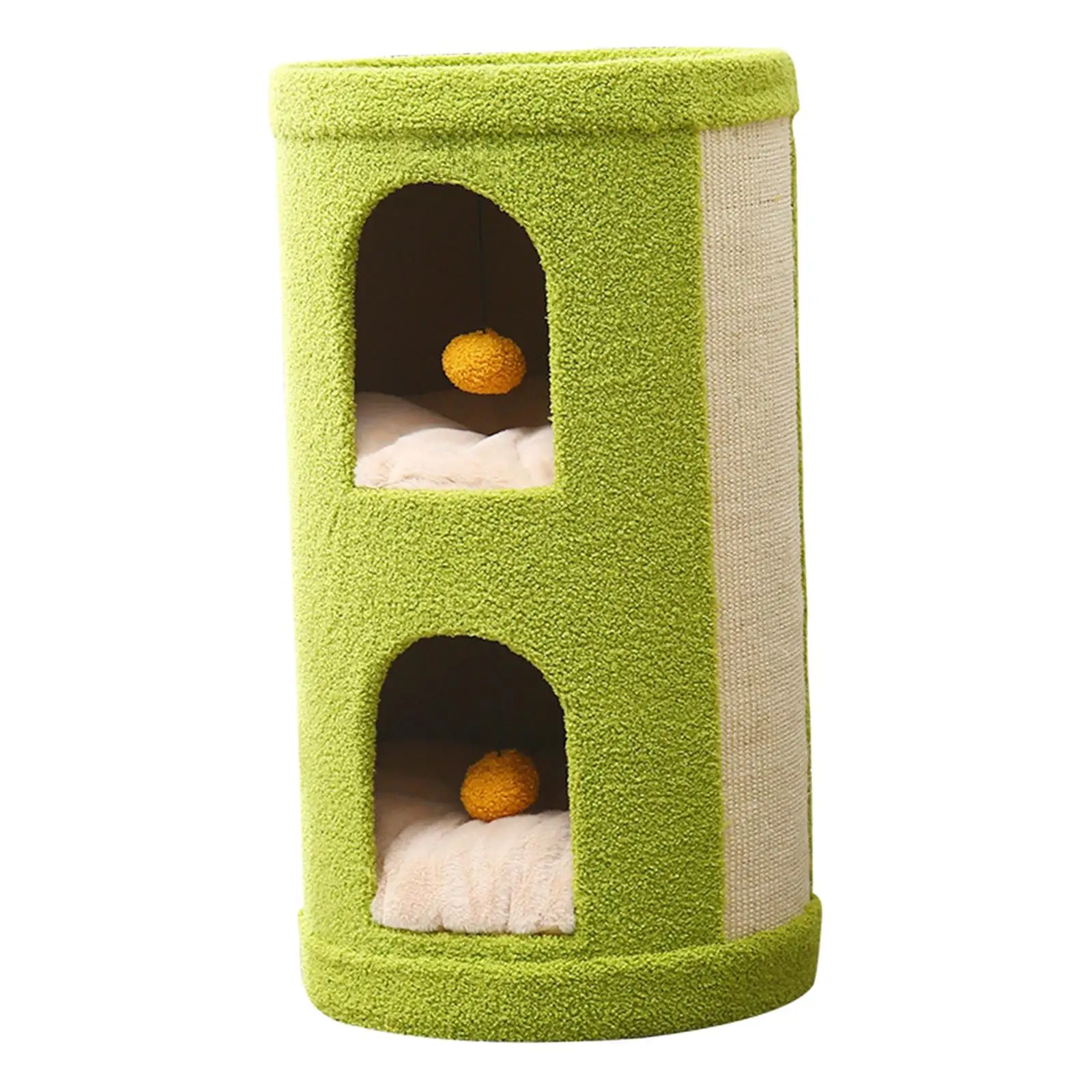 Cat Climbing Frame Perches House Interactive Training Hanging Toy Ball Furniture Sisal Scratching Posts for Indoor Cats Floor