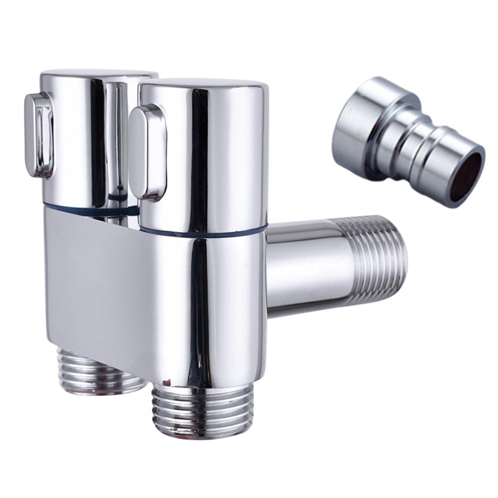 3 Through Angle Stop Valve Hose Connection Faucet Valve G1/2 Thread Filling Valve for Bathroom Cold ,Hot Water Kitchen Bathtub