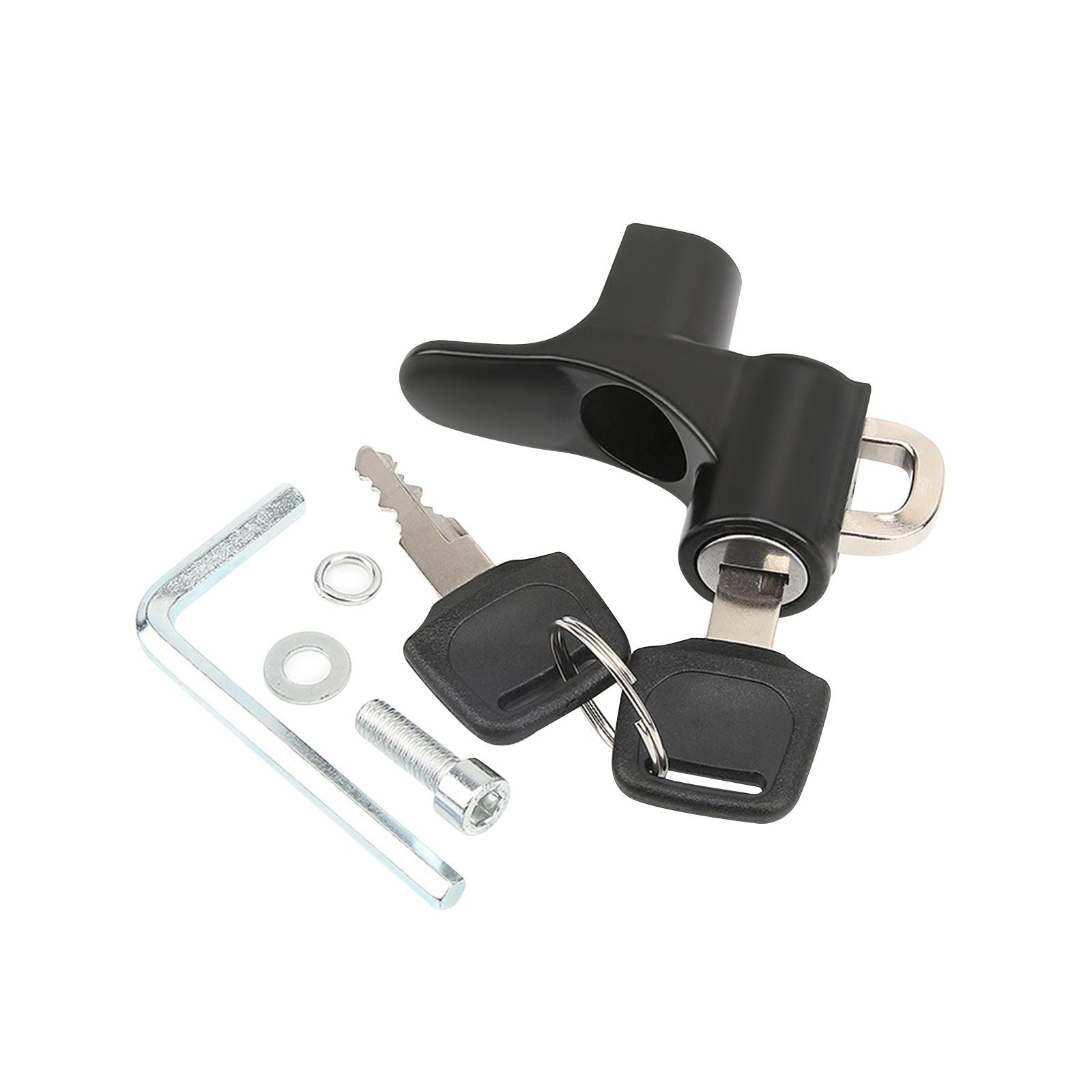 Black Motorcycle Helmet Lock for Bicycle Motorbike Scooters Street Bike