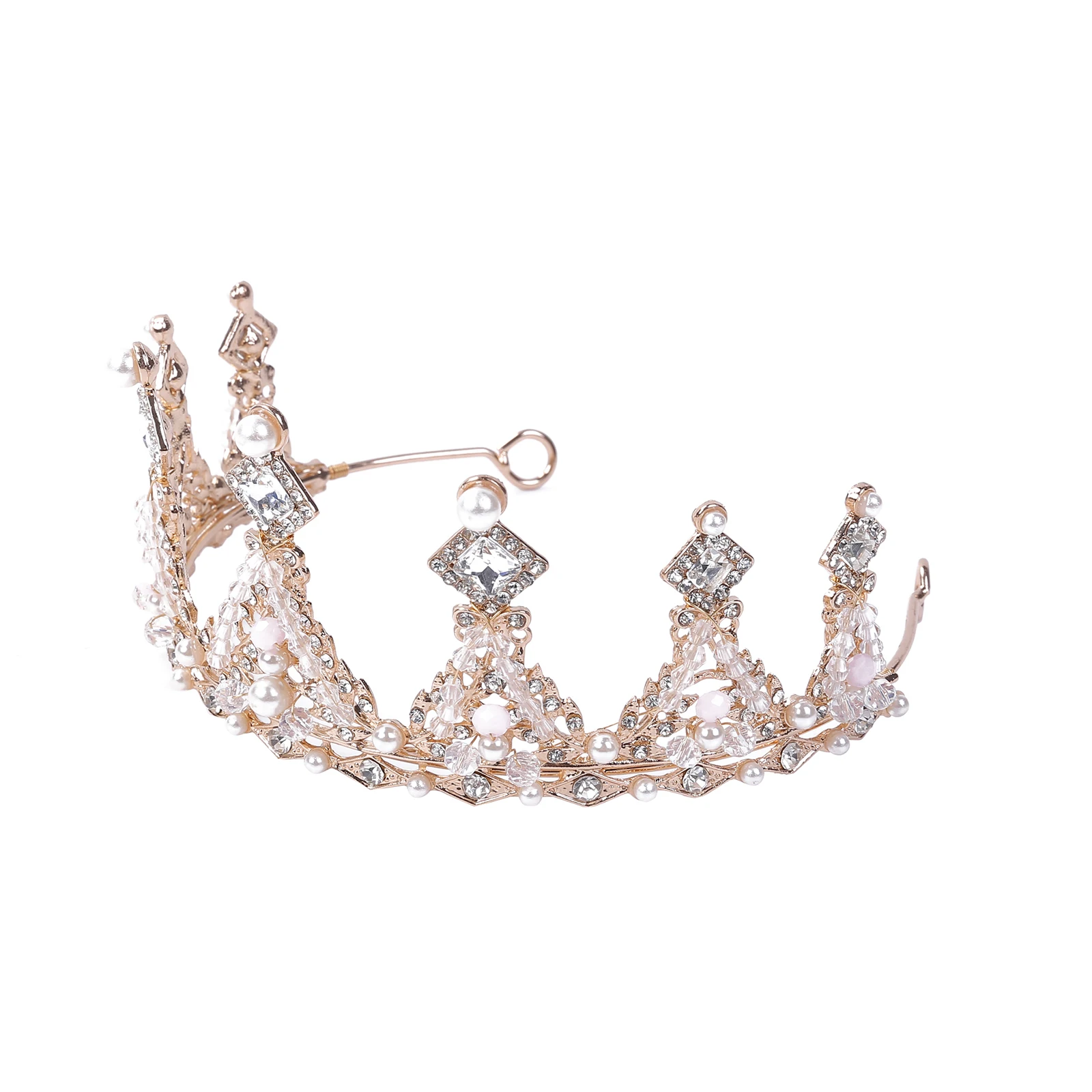 2022 Girl Head Hoop Princess Crown Design Shiny Rhinestone Inlaid Exquisite Eye-catching Head Jewelry Headband Party Headwear baby accessories coloring pages	