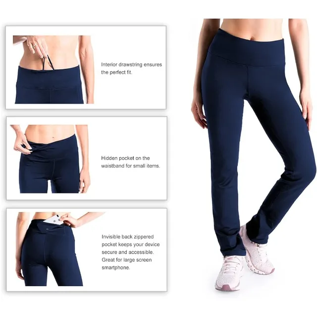 Essential Straight Leg Yoga Pants, Side Pockets – Yogipace