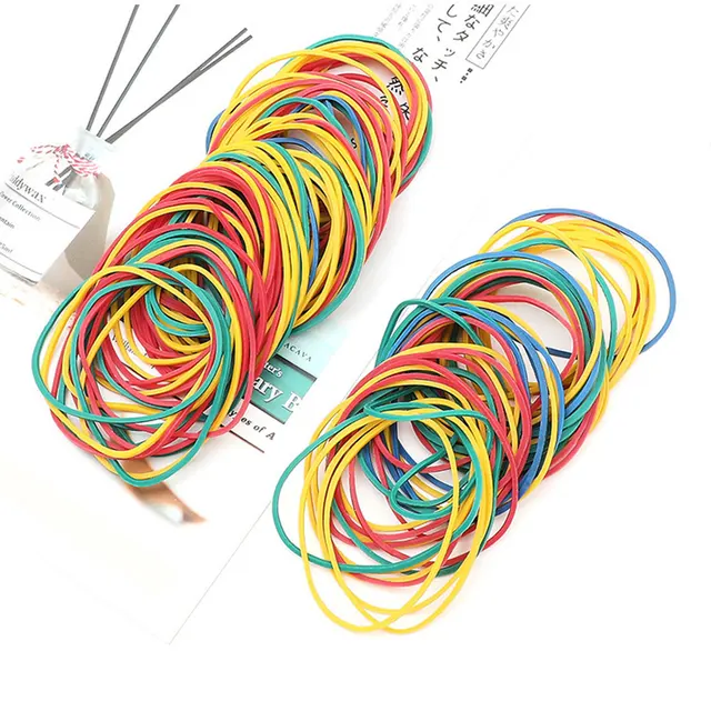 4 Roll Rubber Band Elastic Ball About 400 Pieces Colorful Rubber Bands  Stretchable Rubber Band Balls Stationery Holder Elastic Band Loops for DIY