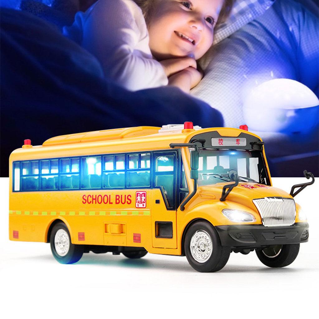 Inertial School Bus Model Toys Electronic 1Pcs for Gift Birthday Party Boys
