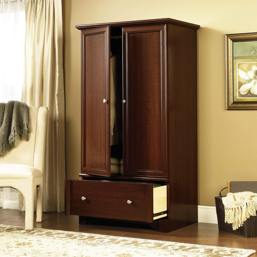 Title 6, Armoire Storage Locker Select Cherry Finish Vis...