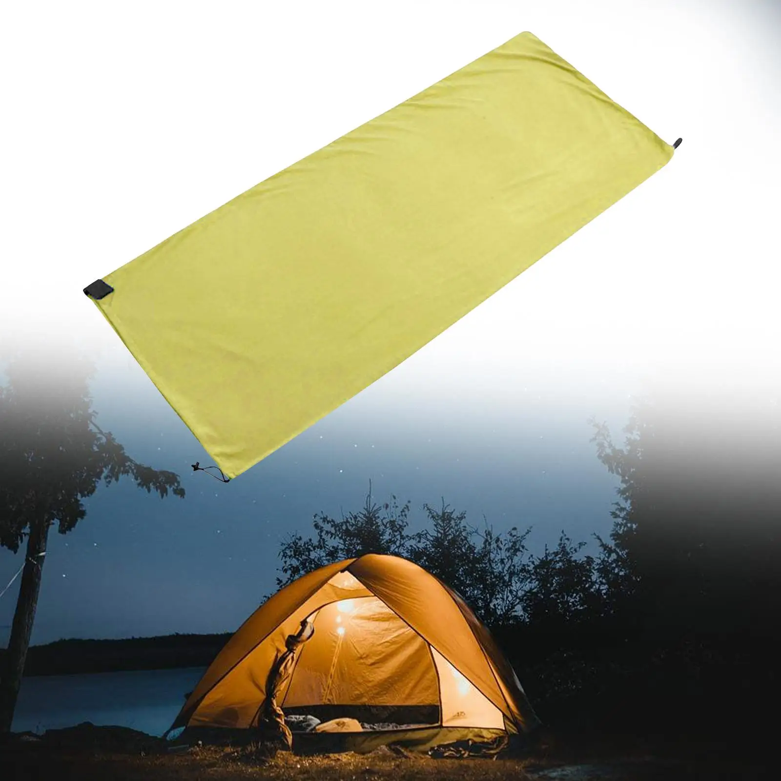 Sleeping Bag Liner Sleep Sheet Backpacking Blanket Versatile for Warm or Cold Weather Accessory Full Sized Zipper 180cm Length