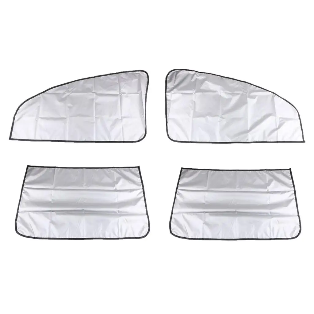 2 Pair    Curtains with Double  for Oblique Window Car Vehicles  +