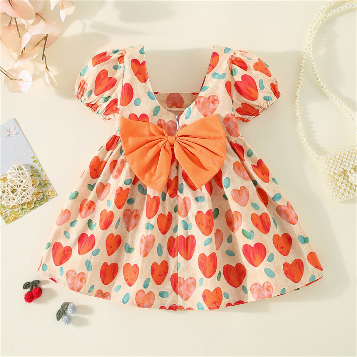 🌸 Vestido Princesinha Pequeno Doce® Jasmine - Laranja – Pequeno Doce