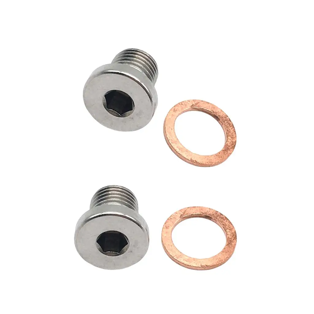 2Set M12 x 1.25mm blanking Plug Cap Stainless Steel