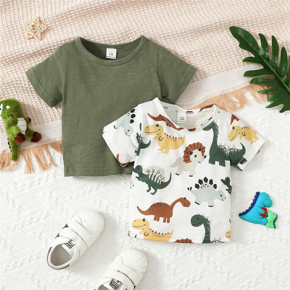 Title 3, 2PCS Sommer Top Neugeborenes Baby Nette Dinosau...