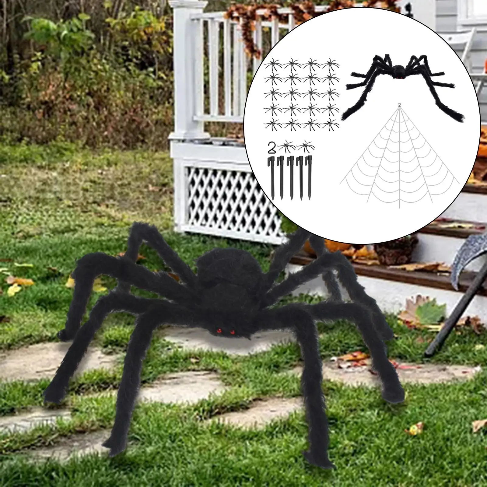 Halloween Decor Scary Simulated Spider Set Halloween Props for Haunted House