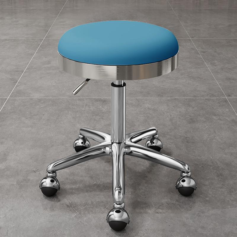 Description Picture 4 of itemStainless Steel Stool Rotating Lifting Pulley Round Stool Beauty Salon Hair Salon Chair Barbershop Salon Chairs  Make Up Chair
