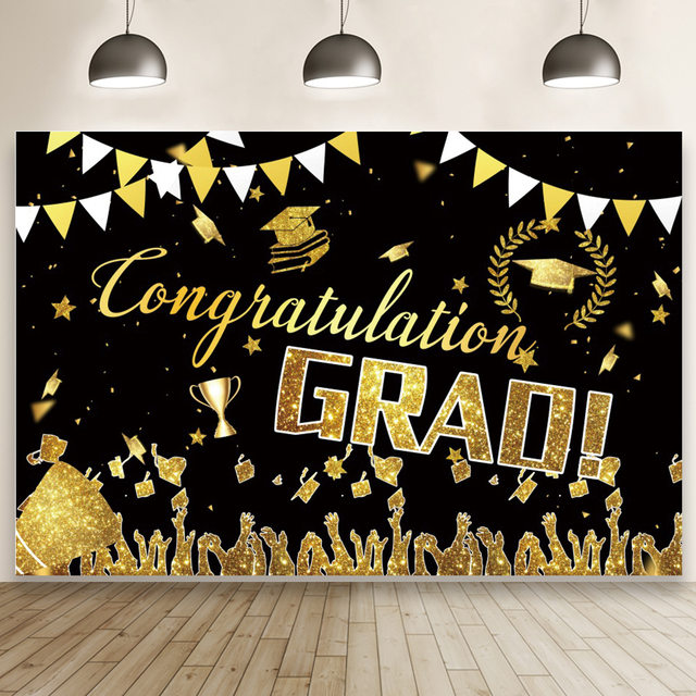 Congratulations 2024 Graduation Party Decor Poster Bachelor Cap