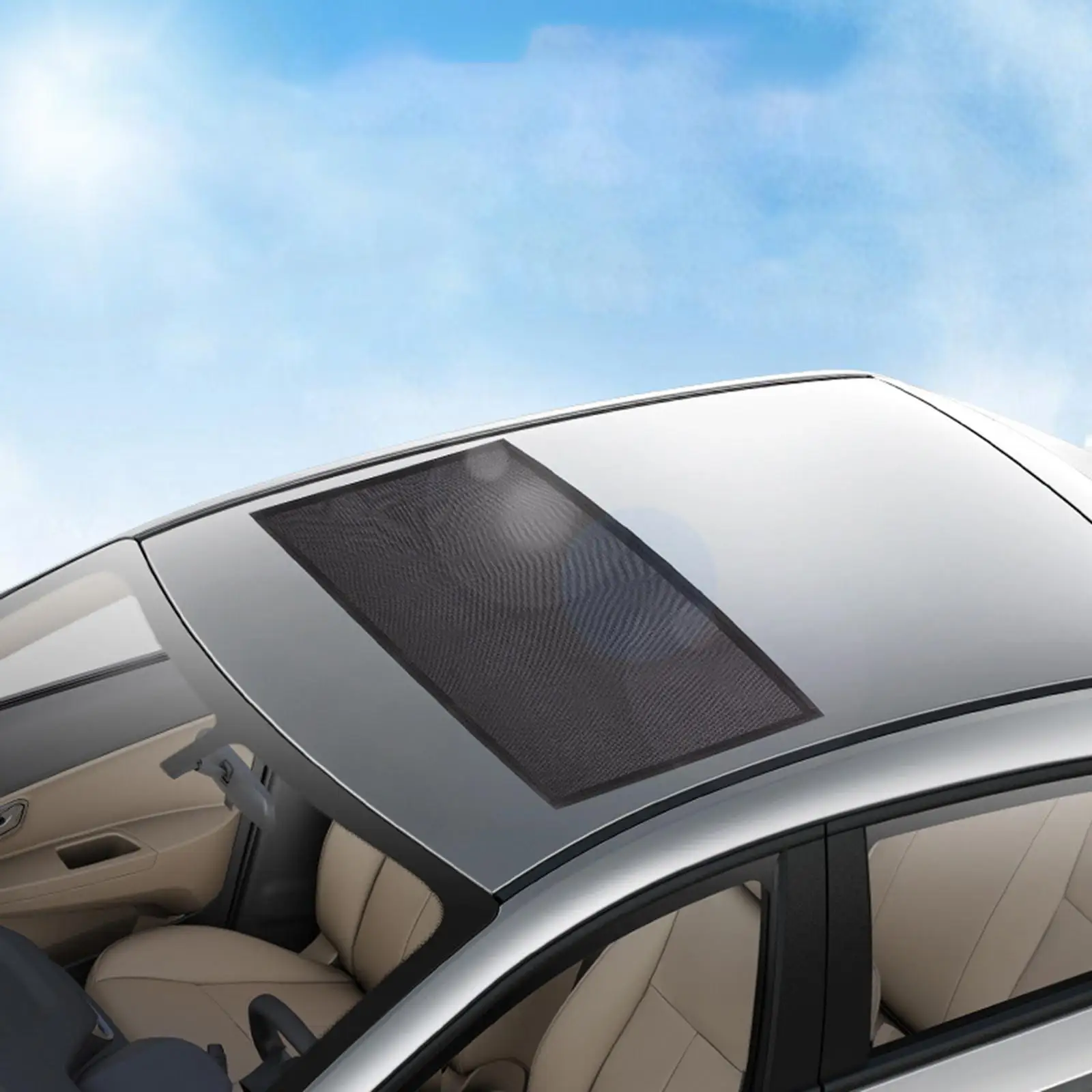 Sunroof Sun   Magnetic Sunroof Mesh Durable Car Sunroof Sun Shade