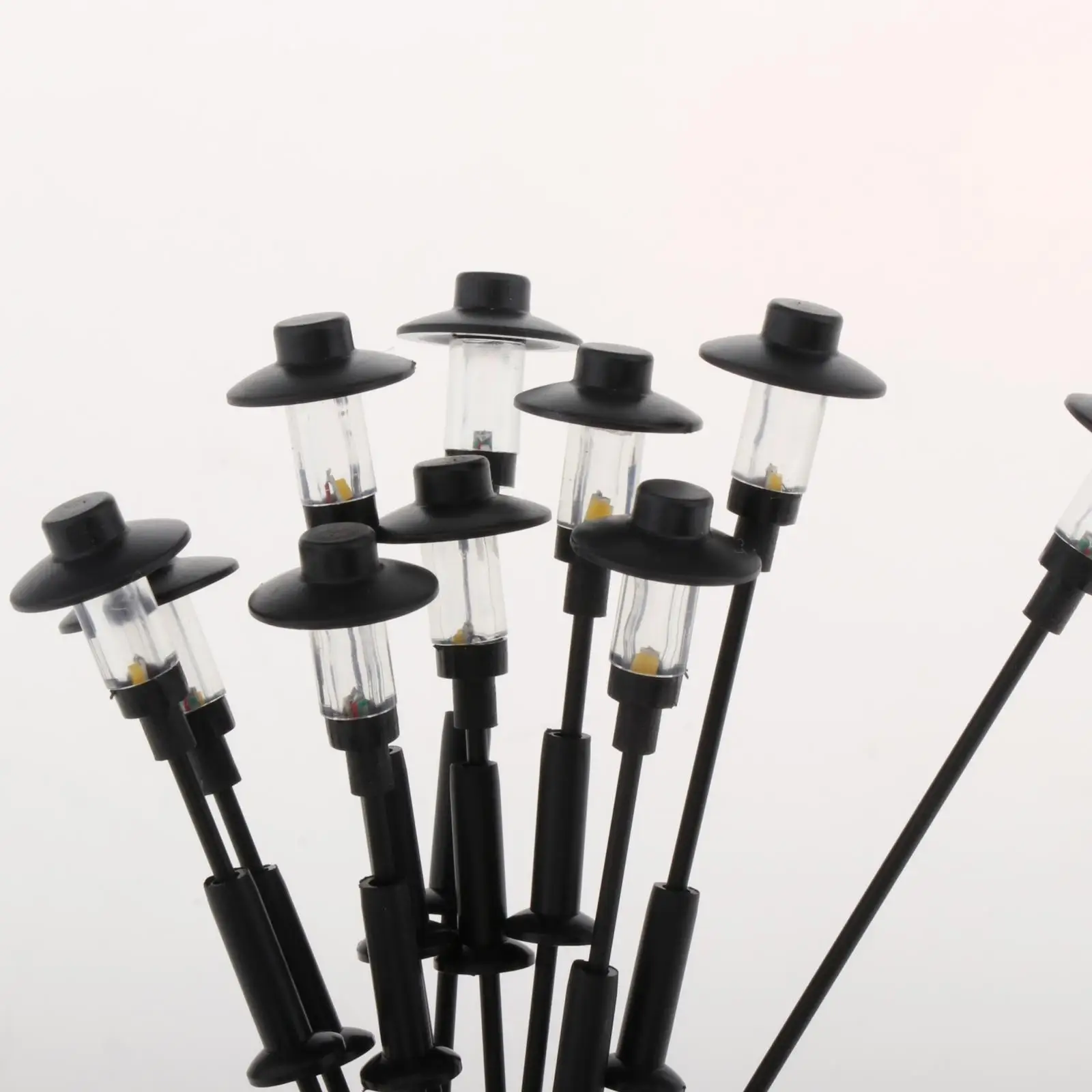 10 Pcs Street Lights Train Railways Landscape Building Led Lamp Post 1:0