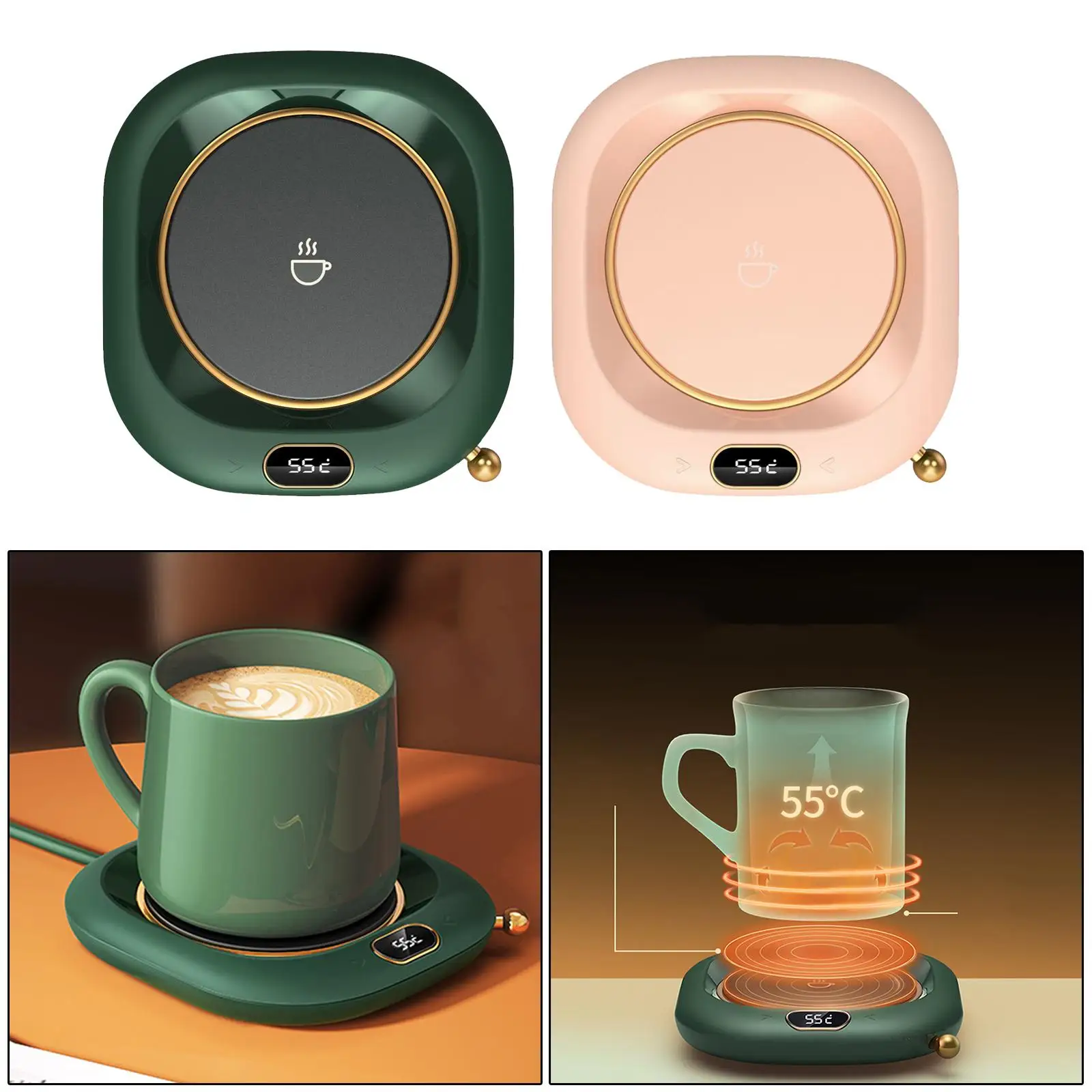 Smart Electric Coffee Warmer Plate Keep Tea Milk Drink Warm Heater Touch Control for Office Home