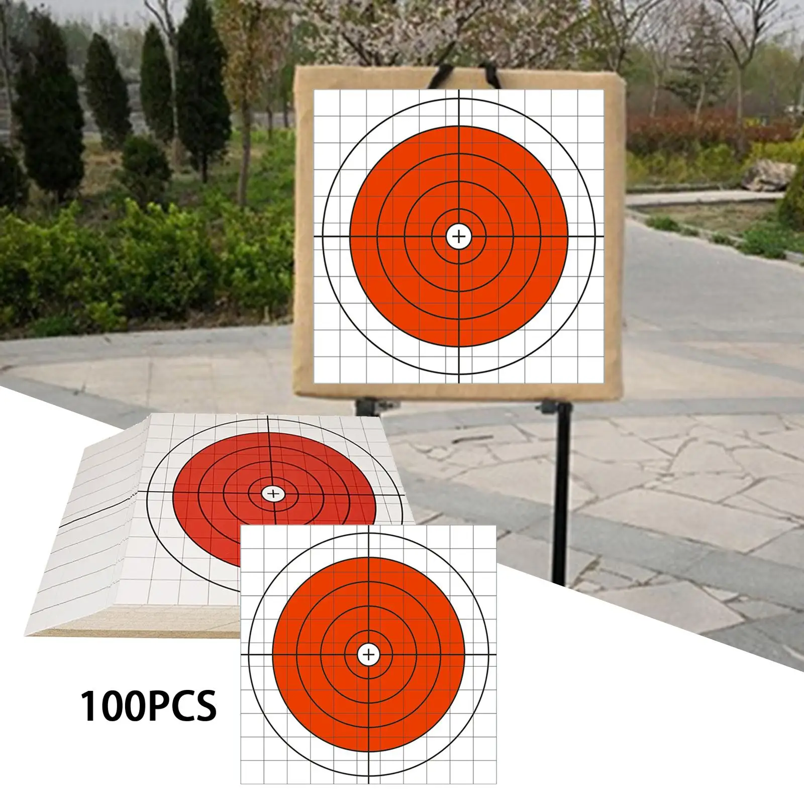 100 Pieces Coated Paper Shooting Aim Targets 14x14cm Markers for  Bow
