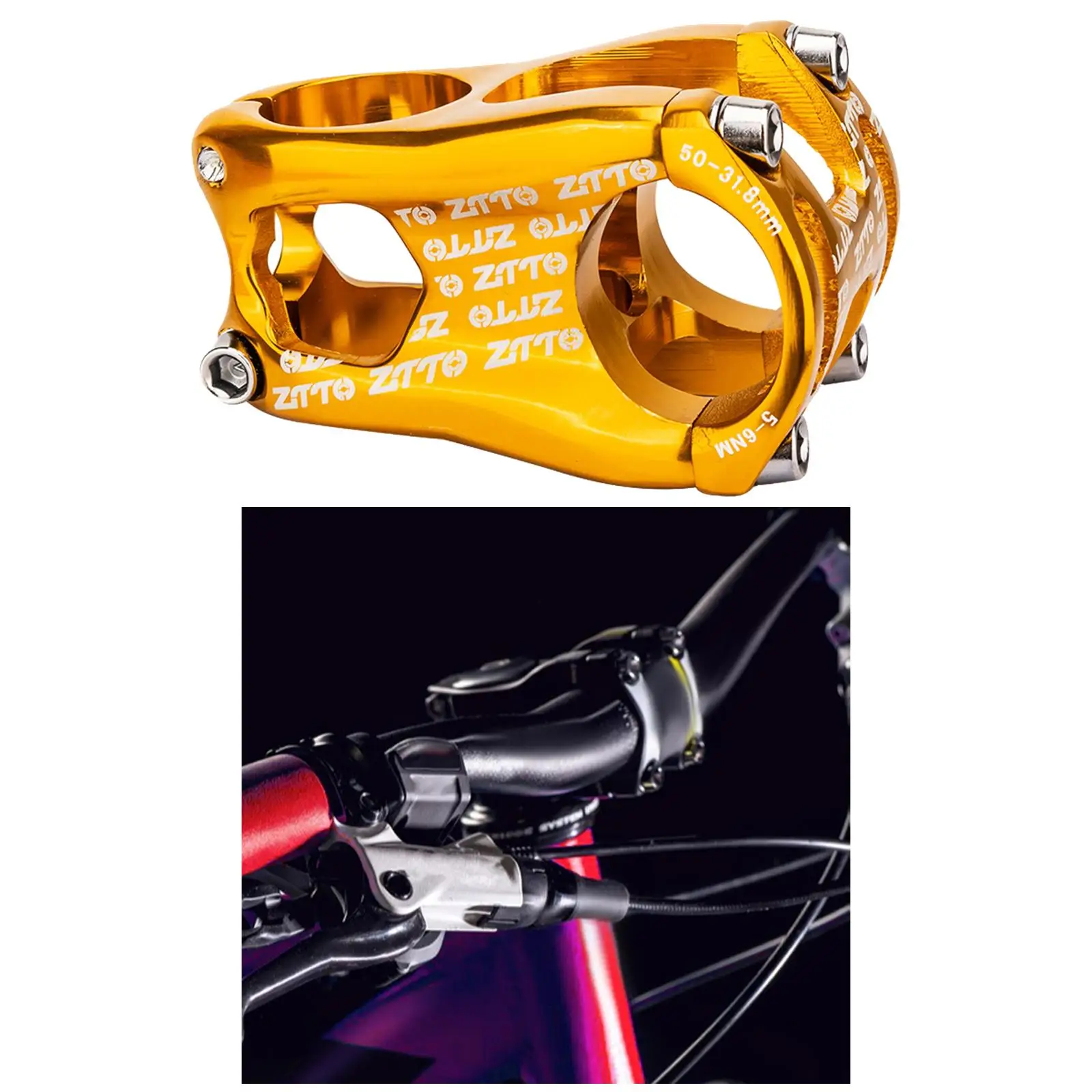 Premium 31.8mm/50mm Bike Stem Bicycle Short Stem Handle Bar High Strength for