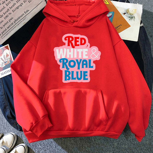 Red white and blue cheap supreme hoodie