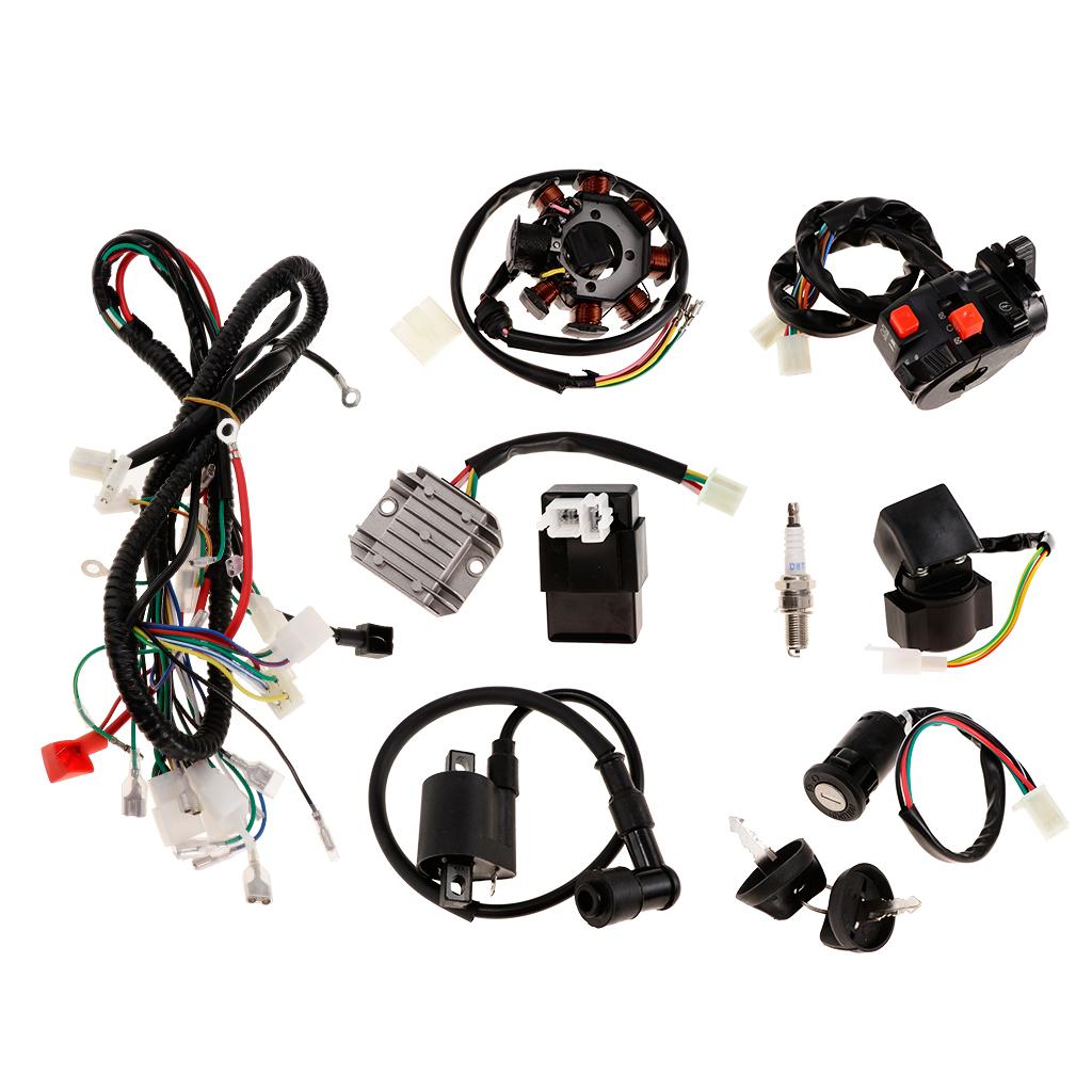 Complete Electrics CDI Coil Wiring Loom Harness Kit for 150cc 250cc ATV