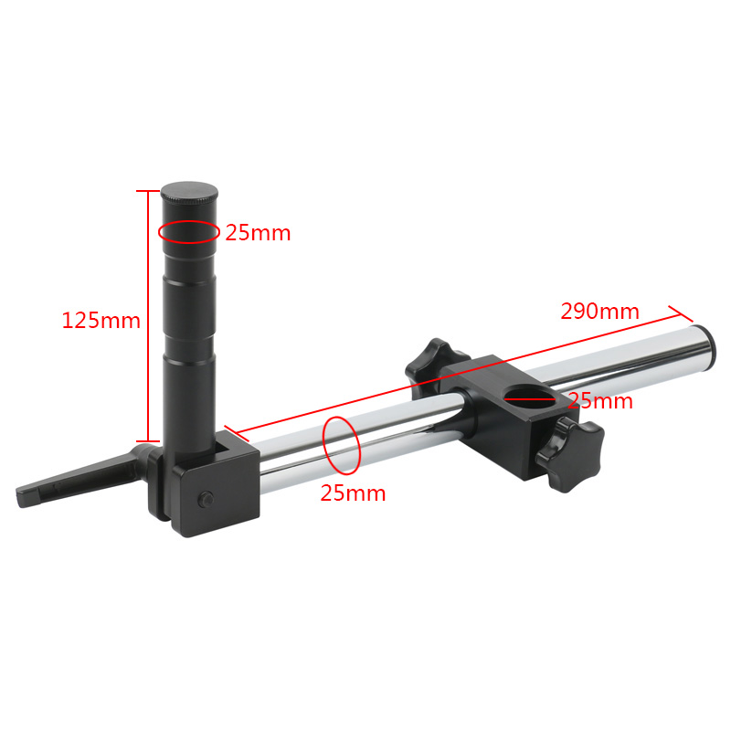 suporte de braço de metal ajustável com múltiplos diâmetro braço de metal suporte para microscópio estéreo industrial