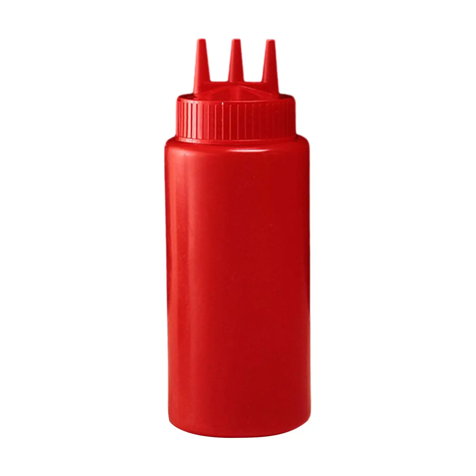 3 Hole Sauce Condiment Bottle Salad Dressing Bottle Squeezable Dispenser Bottle for Syrup Condiments Ketchup Sauces Camping