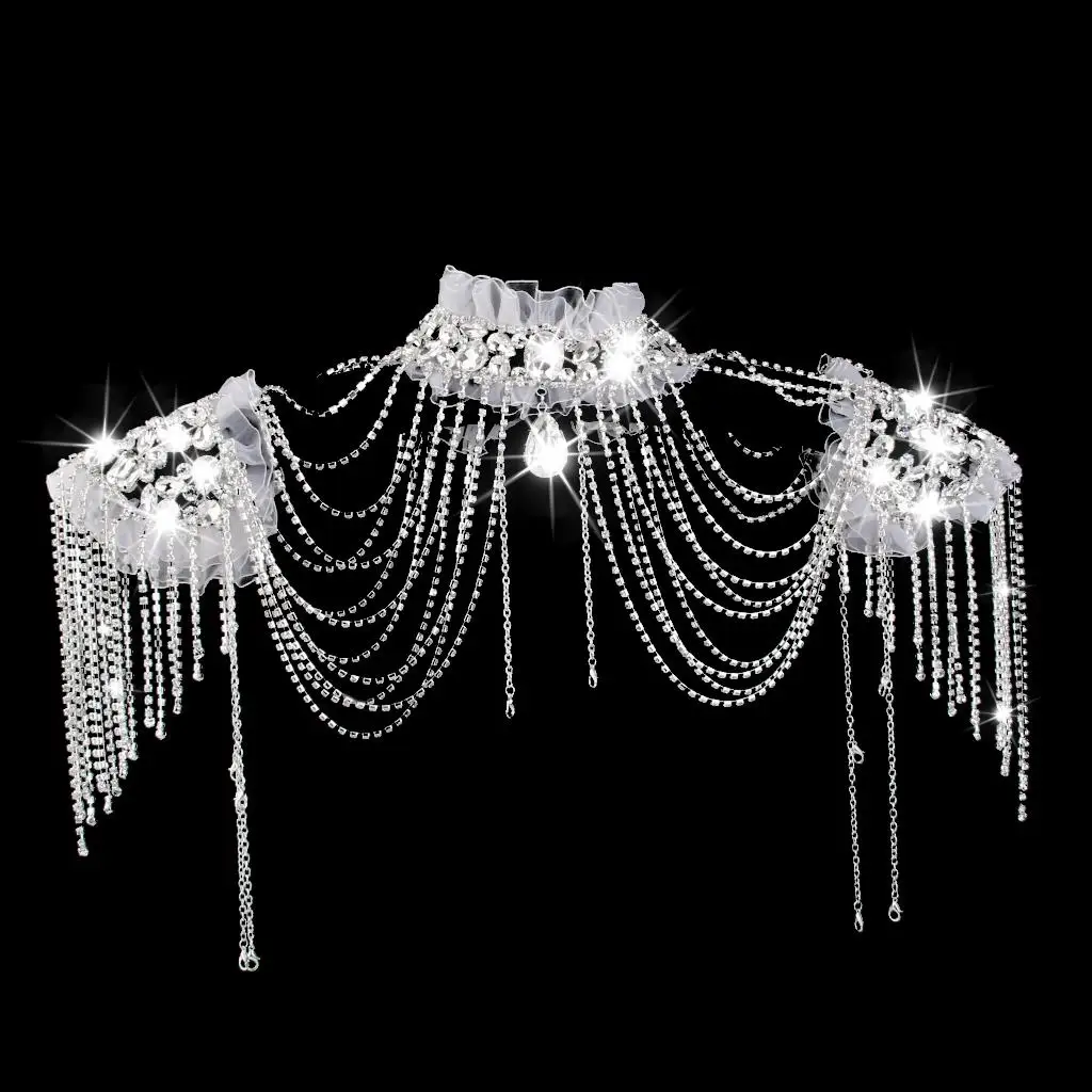 Bridal Wedding Jewelry Crystal Necklace Earrings Set Butterfly Long Pendant