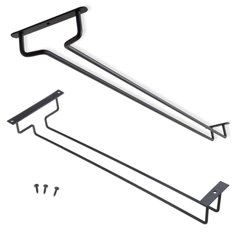 Description Picture 3 of itemLXAF Wine Glass Rack Under Cabinet Wine Glass Holder Glasses Storage Hanger Iron Art for Bar Kitchen