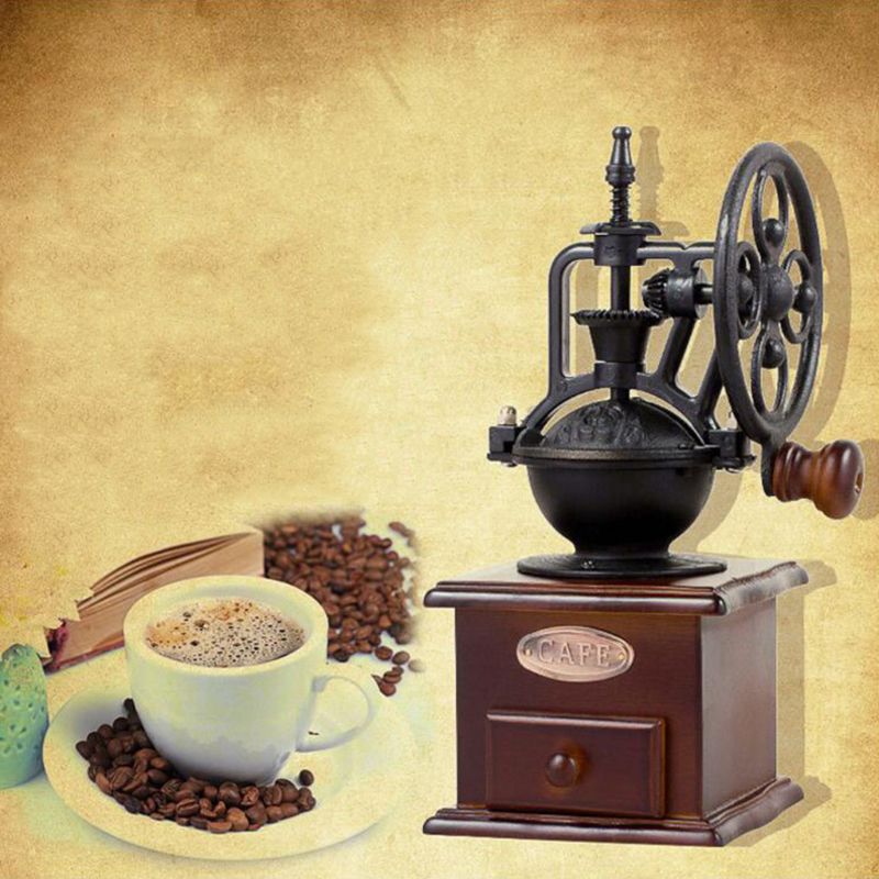 Title 3, Antique Coffee Mill Coffee Grinder for Making M...