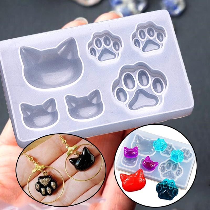 Kleine Katzenklaue Kristall Epoxidharz DIY Silikonform Katzengesicht Katzenklaue Schlüsselanhänger Schmuck Anhängerform – Detail 1