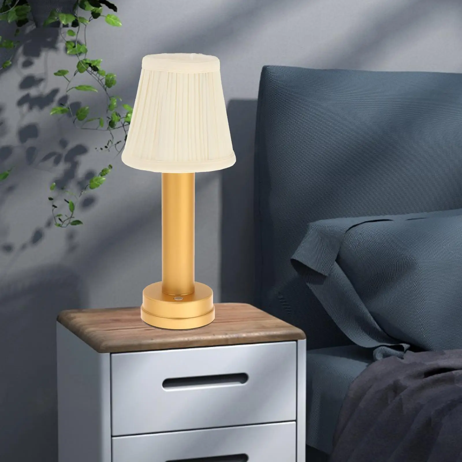 Modern Cordless Rechargeable Table Lamp LED Nightstand Bedside Night Light