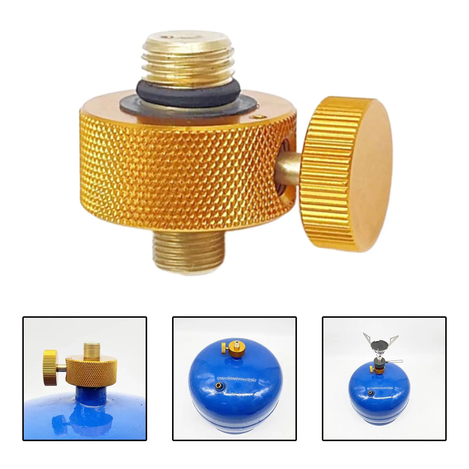 Middle East Camping Furnace Adapter Connector Convert Fuel Canister Conversion Metal Adapter for Backpacking Outdoor Picnic