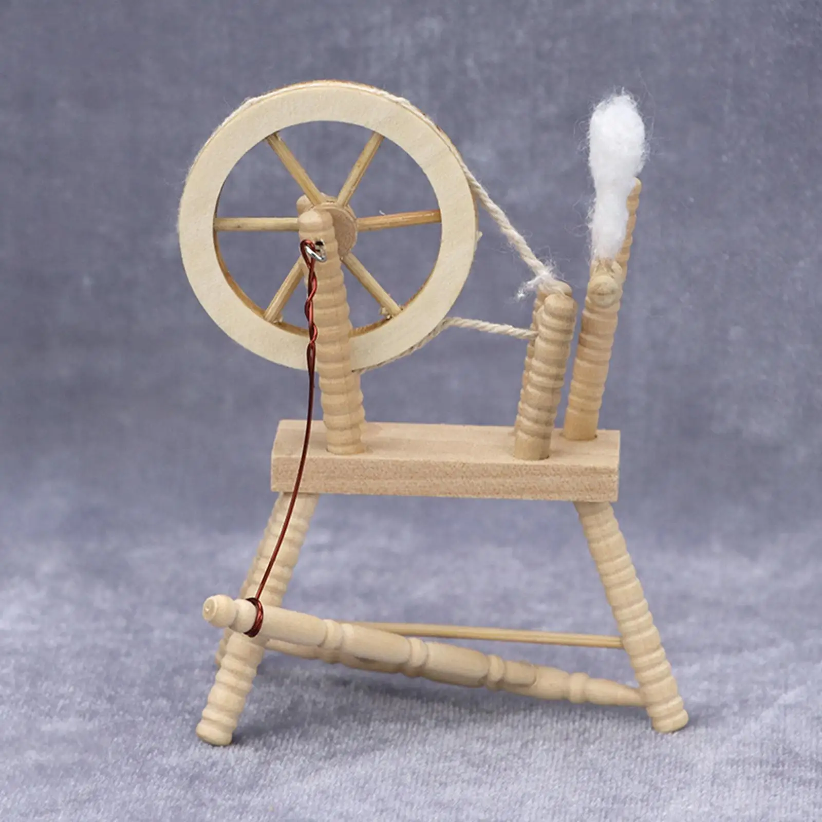 1:12 Scale Doll House  Wheel Wooden Safe andFriendly Decoration