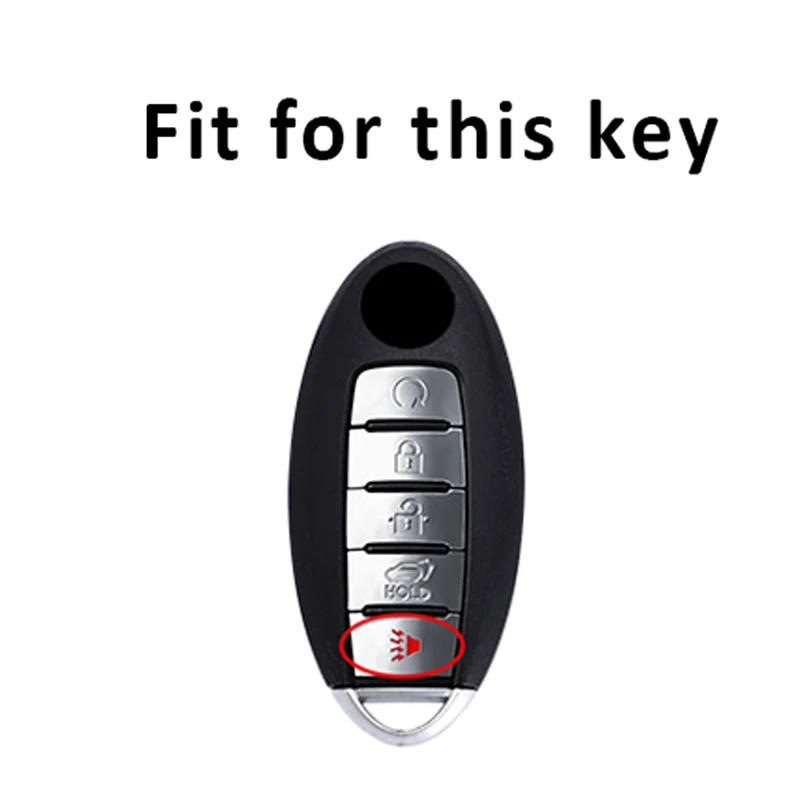 Funda de TPU negra y blanca para llave de coche Nissan
