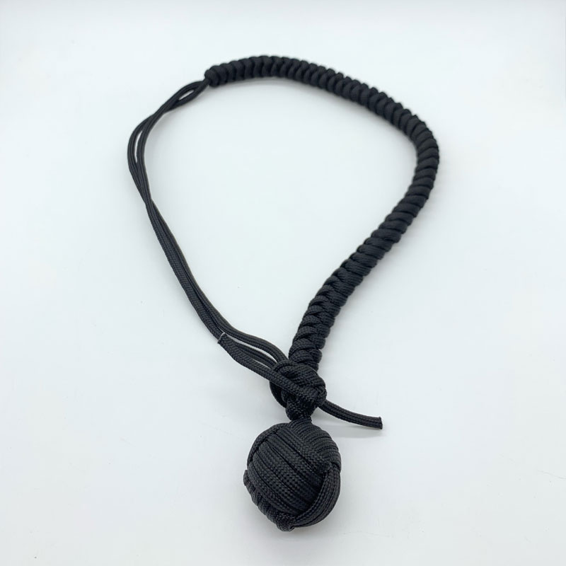 DIY Monkey Fist Whip Bracelet Outdoor EDC Self Defense Rope Steel Ball Broken Window Breaker Personal Safety Keychain Tools