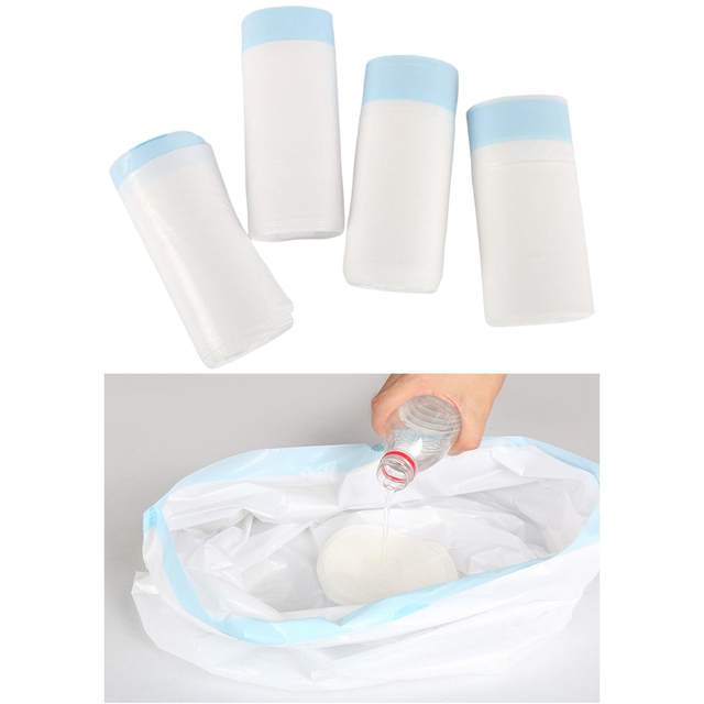 Commode Liners Toilet Bags Universal Drawstring Bag Commode Chair Disposable Large Strong for Elderly Travel Camping